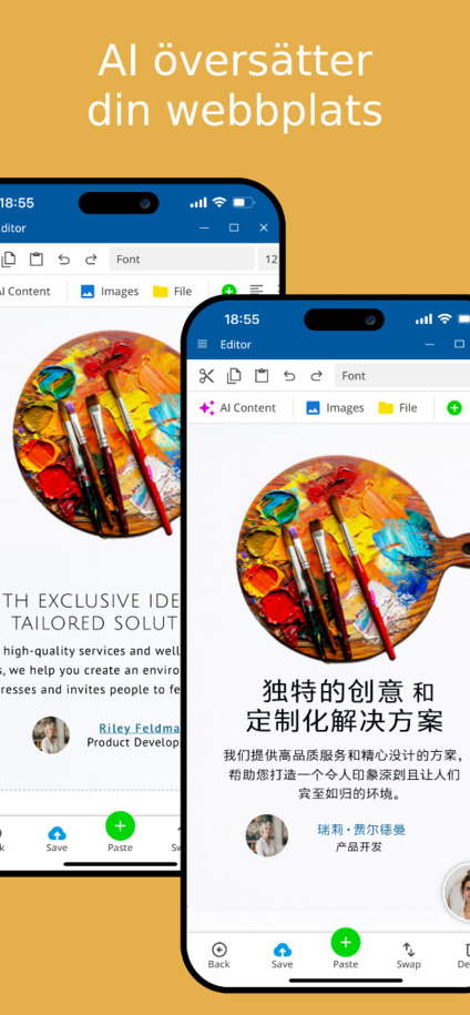 AI översätter din webbplats automatiskt – mobil vy